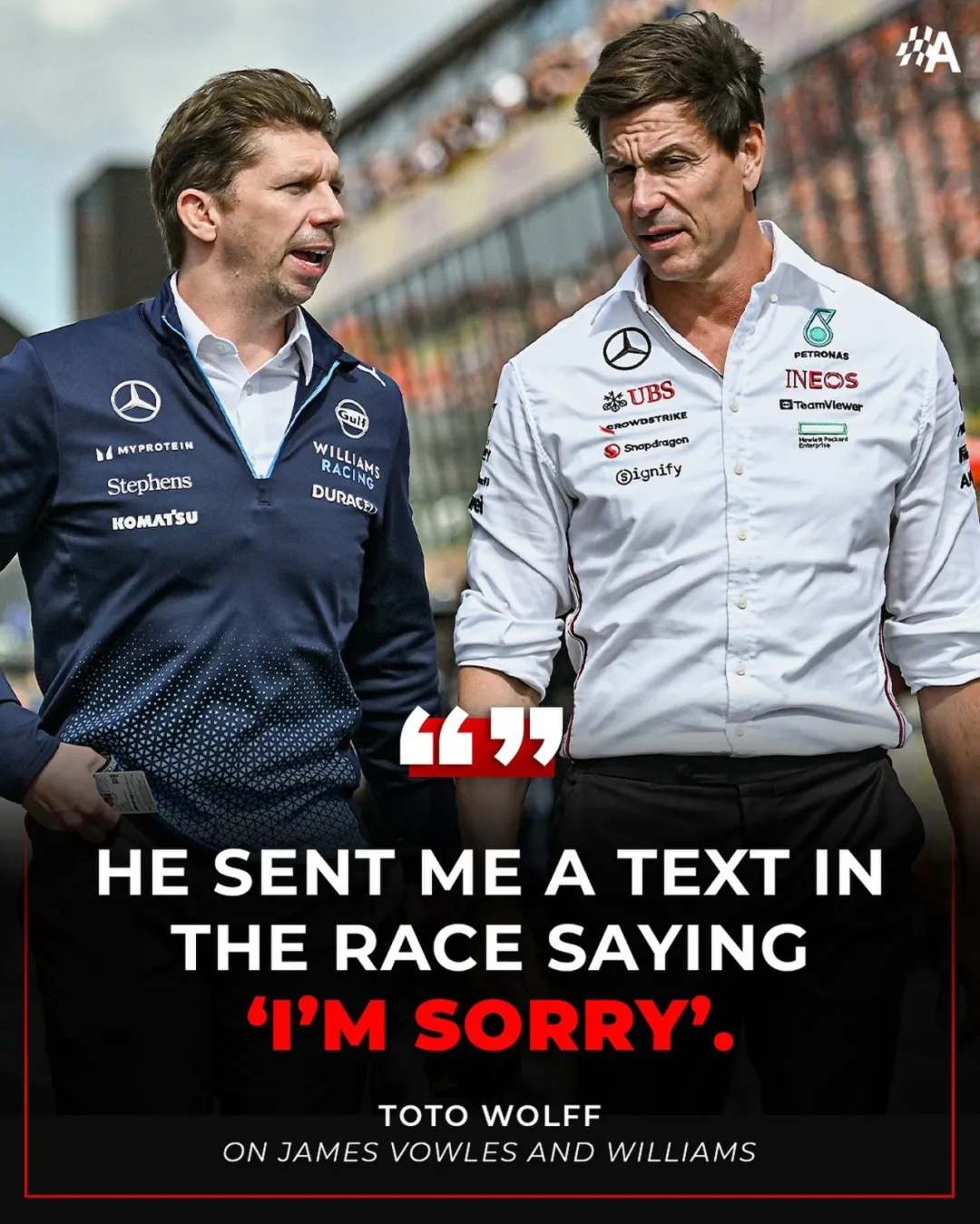 F1车队赛后接受采访：勇士是我最难对付的对手